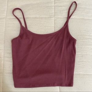 Pink Cropped Tank Top
